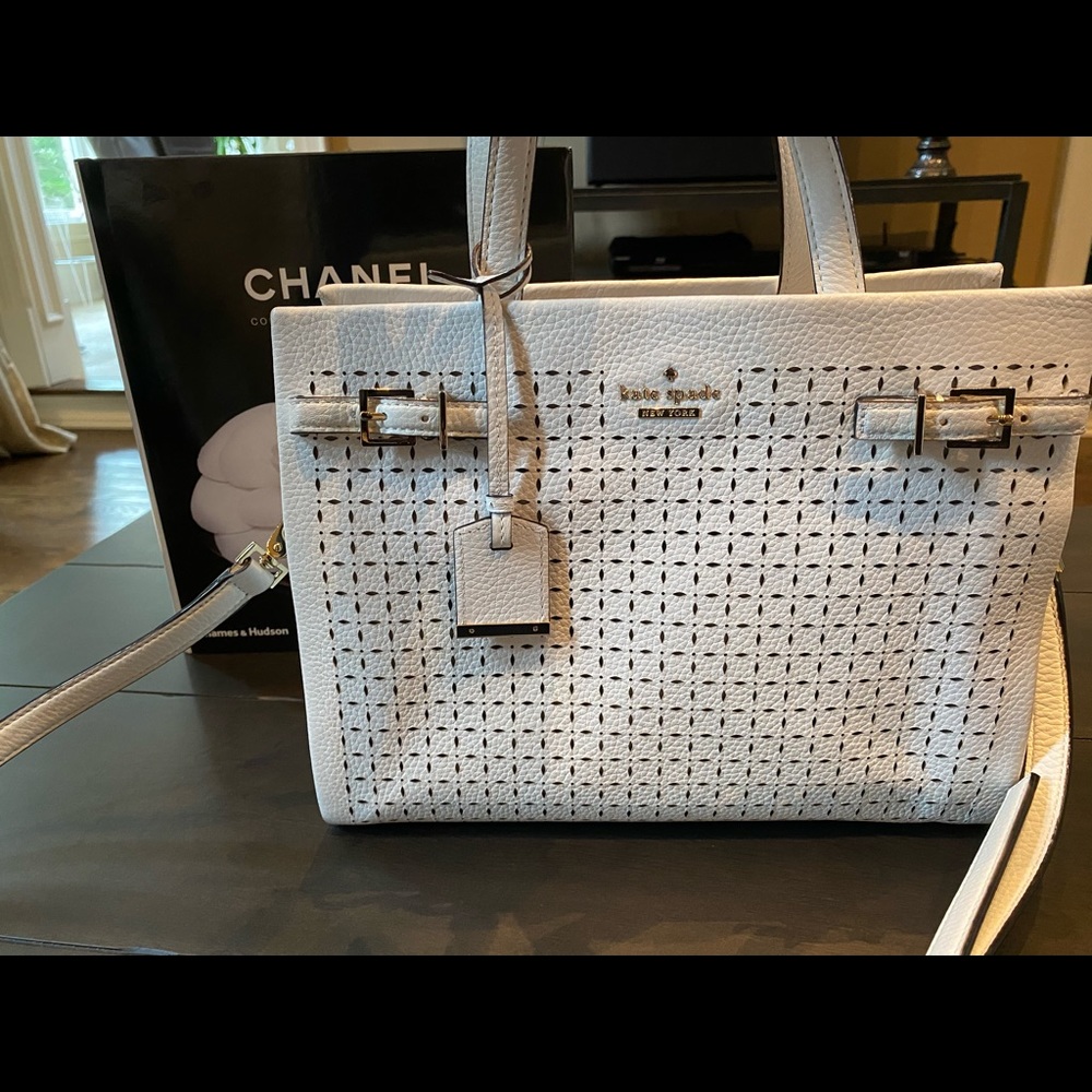 Kate Spade White Leather Bag